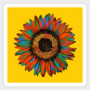 Rainbow Sunflower Sticker